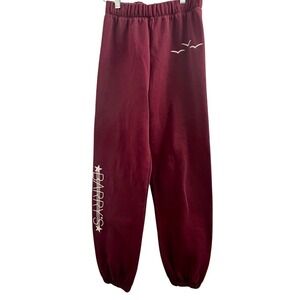 Lazypants x Barrys Bootcamp Burgundy Jogger Sweatpants XS Maroon L4 916LZF